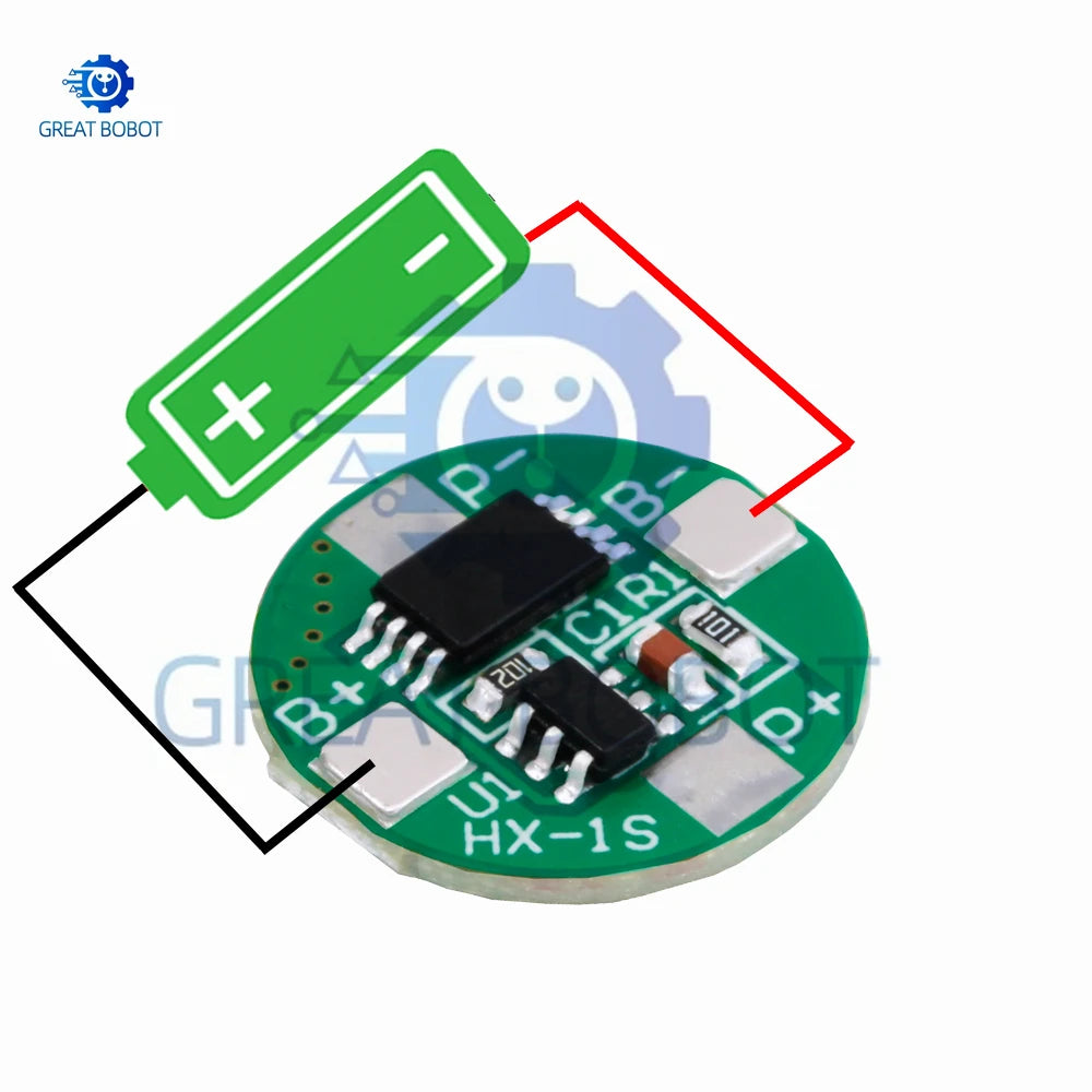 1S 3.7V LiPo Battery Charger Board 2.5A with BMS Protection Module Battery Charger Module Axl