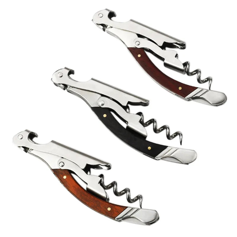 Laguiole Wood Handle Corkscrew Wine Opener – Stainless Steel Wine Corkscrew Opener Axl