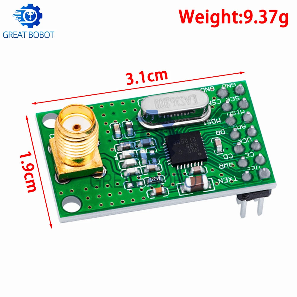 NRF905 Wireless Transceiver Module 433/868/915 MHz FSK GMSK Wireless Transceiver Module Axl
