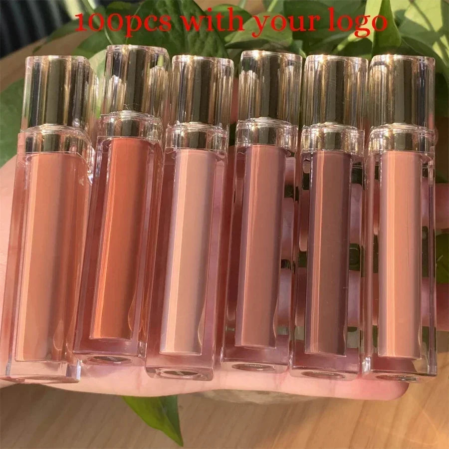 Vegan Waterproof Lip Gloss | Private Label Liquid Lipstick Lip Gloss Axl 100pcs with logo