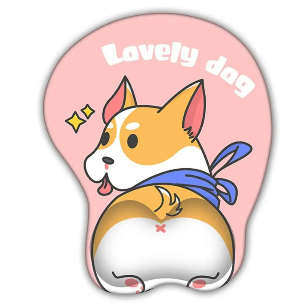 Cute Corgi Mouse Pad – Ergonomic Silicone Wrist Rest Wrist Rest Mouse Pad Axl