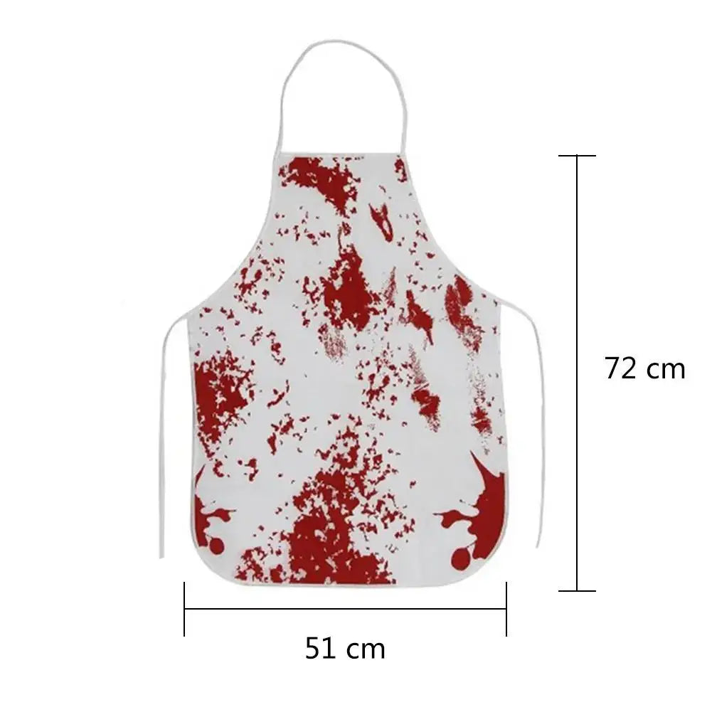 Halloween Bloody Butcher Apron – Horror Cosplay Costume Prop Halloween Costume Apron Axl Red