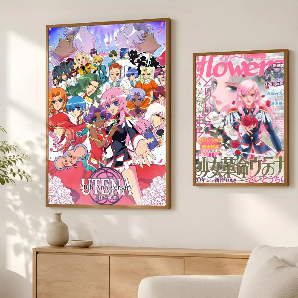 Revolutionary Girl Utena Anime Poster – Self-Stick HD Wall Art Anime Wall Poster Axl