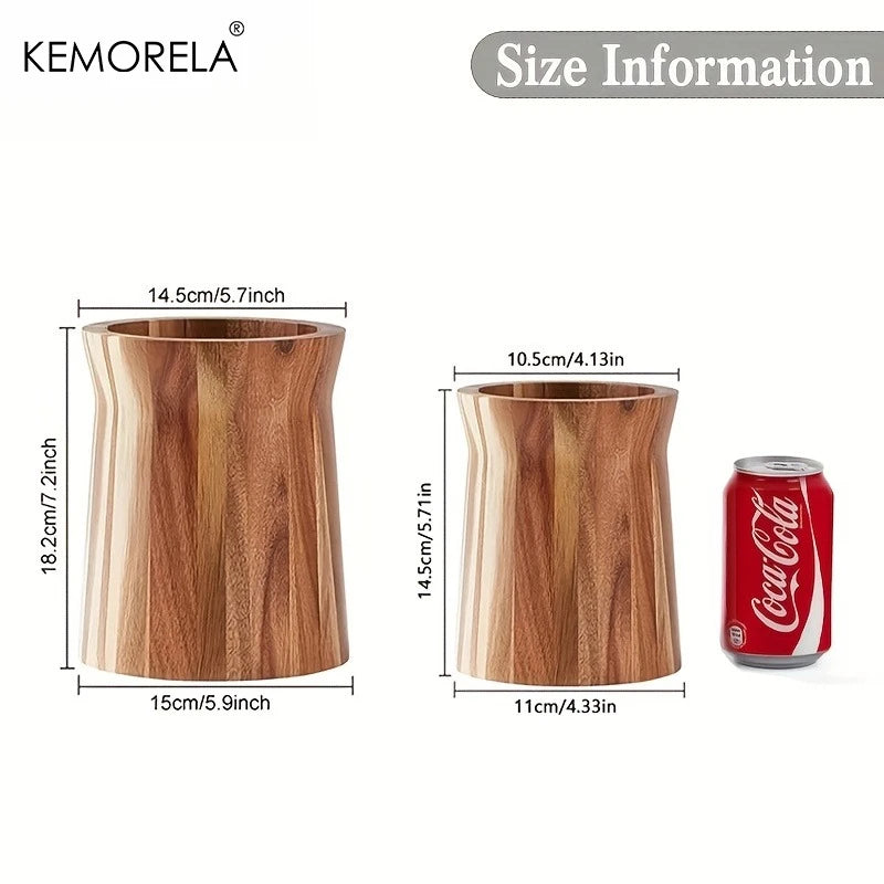 KEMORELA 360° Rotating Wooden Utensil Holder & Caddy Utensil Holder Axl