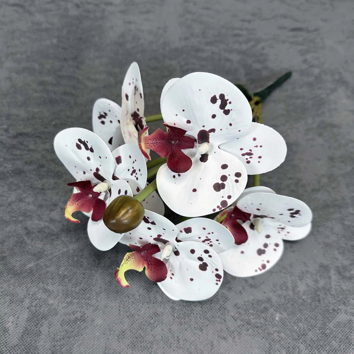 2-Pack Real Touch Artificial Phalaenopsis Orchid Bouquet – 6 Heads Artificial Flower Bouquet Axl red spot