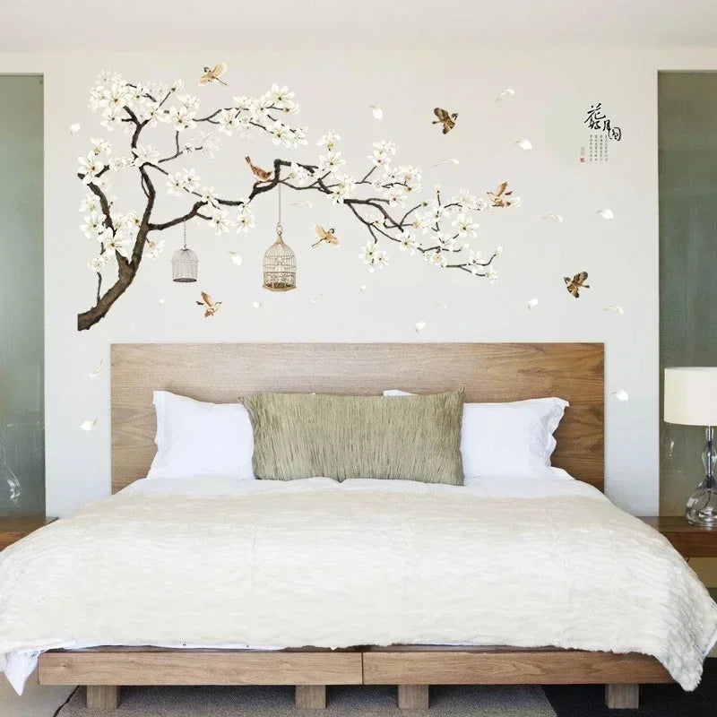 Tree Wall Stickers Birds & Flowers – DIY Vinyl Home Decor Wall Decal Sticker Axl