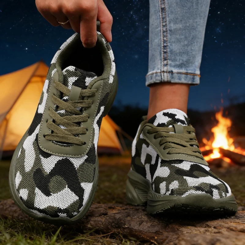 Women's Camouflage Hiking Sneakers – Lightweight Outdoor Shoes Women's Hiking Sneakers Axl