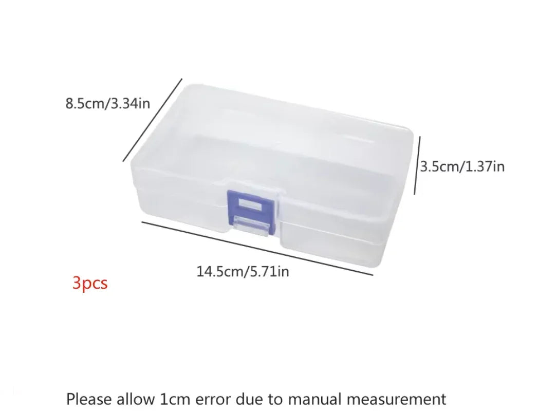 5-Pack Clear Plastic Storage Boxes – Small Item Organizer Plastic Storage Boxes Axl