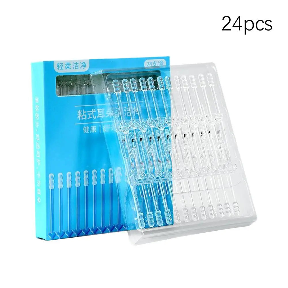 Reusable Sticky Ear Cleaning Swabs – 24pc Earwax Removal Kit Ear Cleaning Tool Axl A