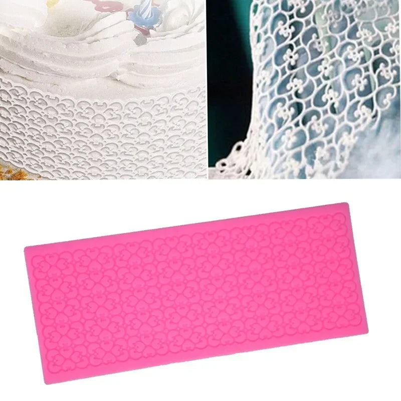 Lace Silicone Fondant Mold – Sugar Craft Cake Decorating Mat Silicone Cake Mold Axl