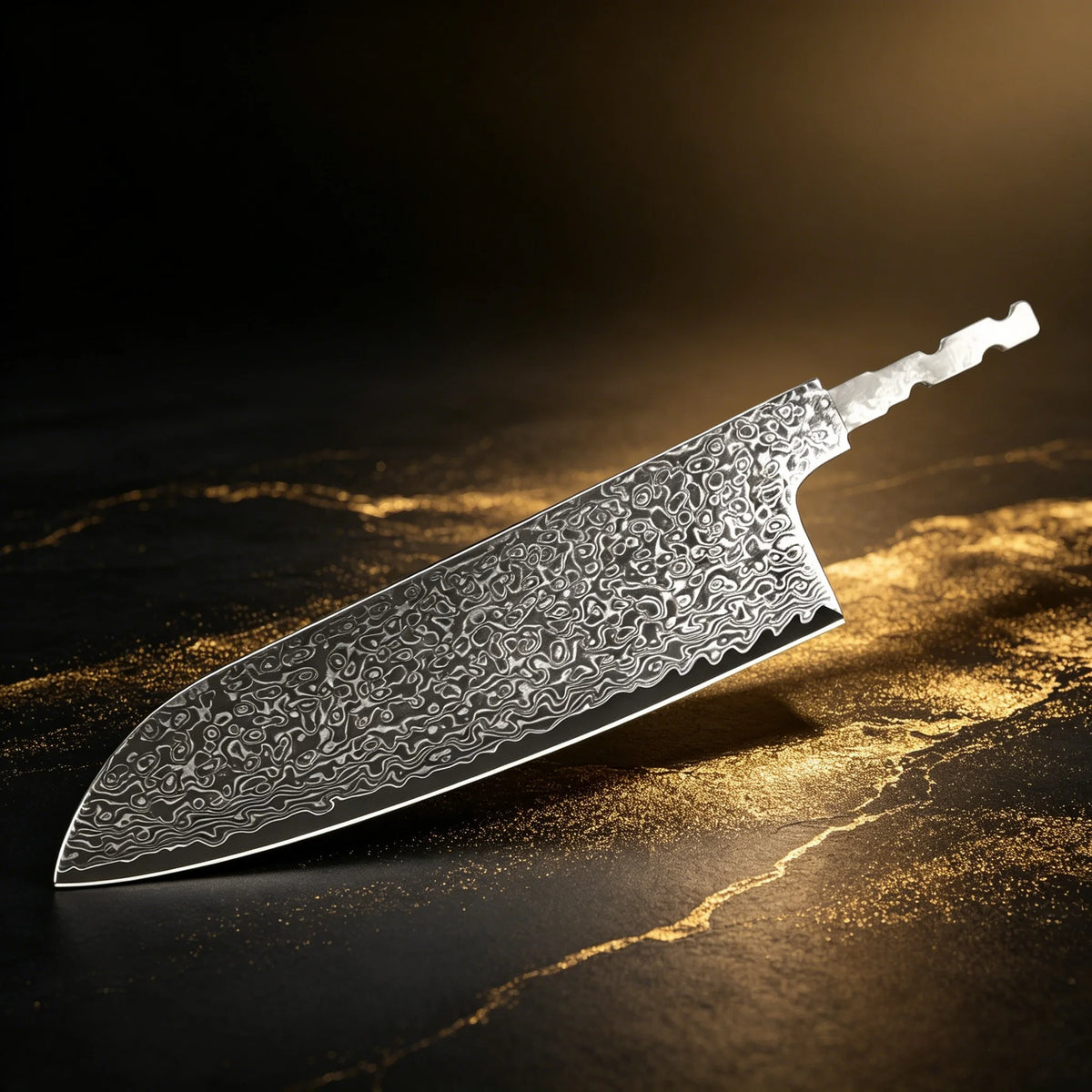Damascus Steel Santoku Knife Blank – Hand Forged DIY Blade Knife Blank Blade Axl Santoku Blade