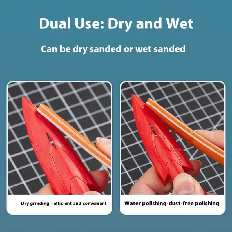 Semi-Rigid Sanding Sticks #400–#1500 | 6-Pack Model Polish Kit Model Sanding Kit Axl
