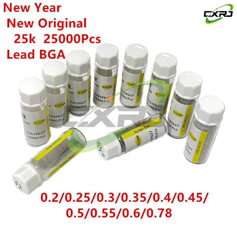 BGA Leaded Solder Balls Reballing Kit – 0.2 to 0.76mm Sizes BGA Solder Balls Axl