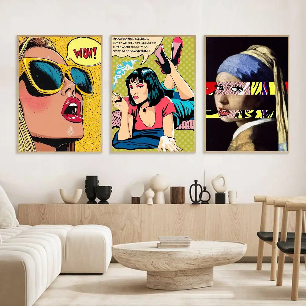 Pop Art Poster Self-Adhesive Waterproof Wall Décor | HD Print Wall Art Poster Axl