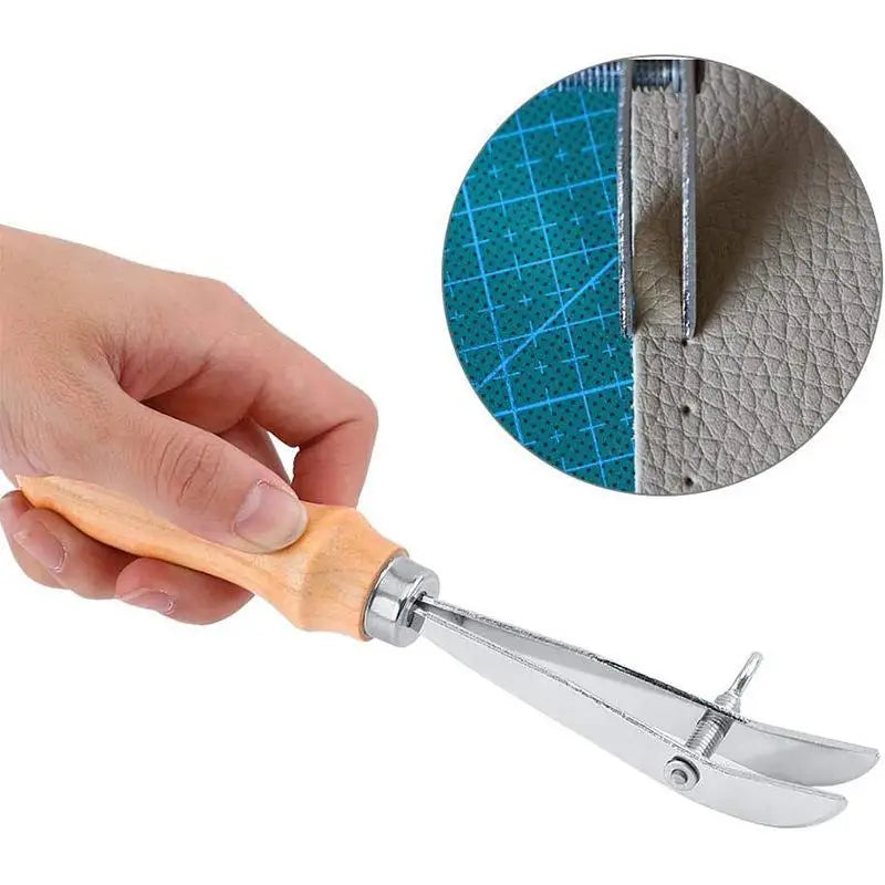 Adjustable Leather Edge Creaser & Stitching Line Marker Tool Leather Craft Tool Axl