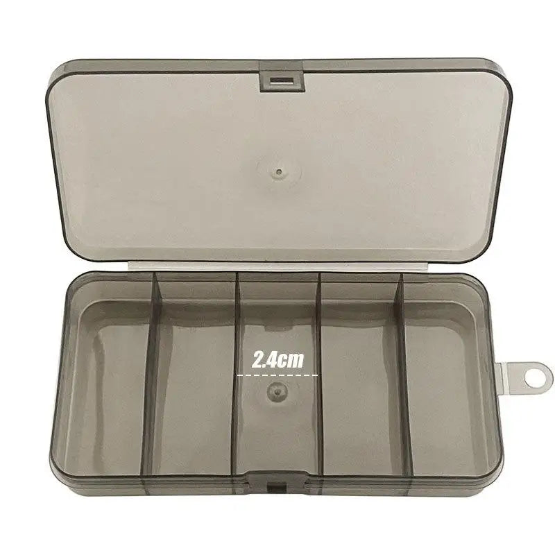 2-Pack 5-Grid Fishing Tackle Box – Portable Bait Storage Case Fishing Tackle Box Axl
