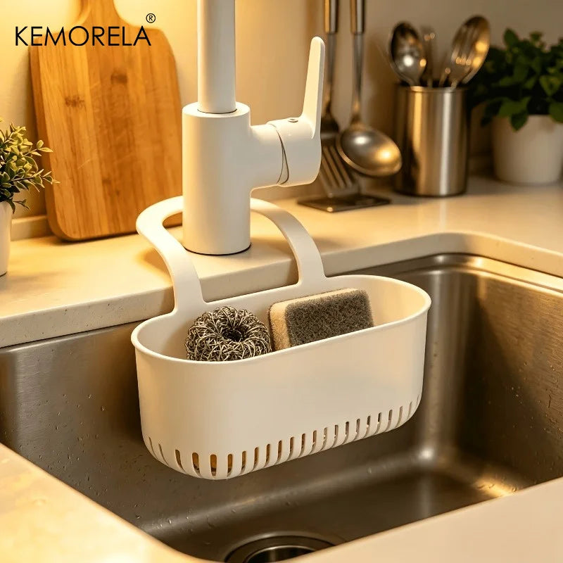 KEMORELA No-Drill Sink Draining Basket – Kitchen & Bathroom Sink Draining Basket Axl