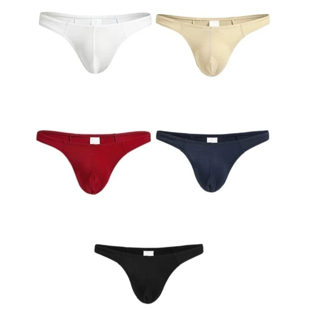 Men's Ice Silk Thongs – Breathable Low Waist Nylon Briefs Men's Thong Underwear Axl