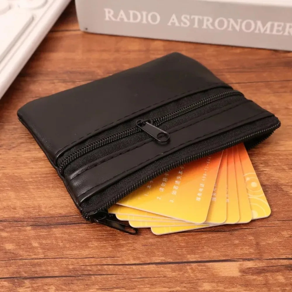 Unisex PU Leather Coin Purse & Key Holder – Zipper Mini Wallet Coin Purse Wallet Axl