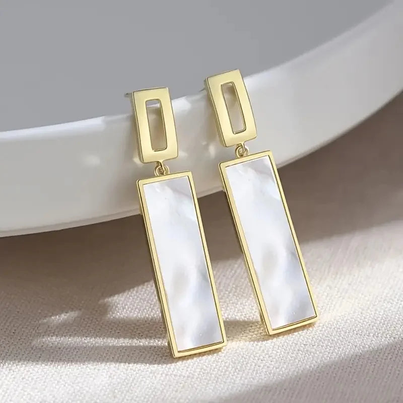 Huitan Geometric Drop Earrings – Women's Trendy Fashion Jewelry Drop Earrings Axl