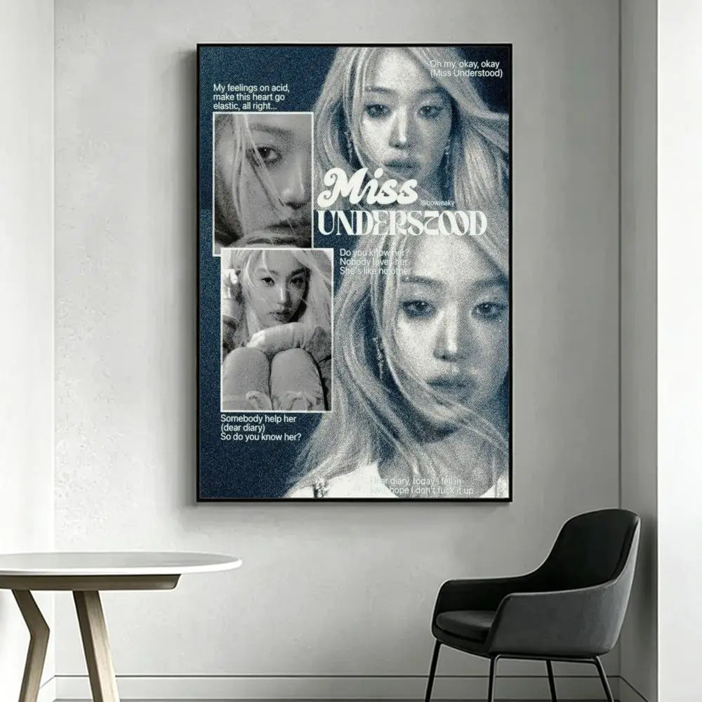 Wonyoung Kpop HD Poster – Waterproof Sticky Wall Art Decor Wall Art Poster Axl White12 15X20cmNoframe