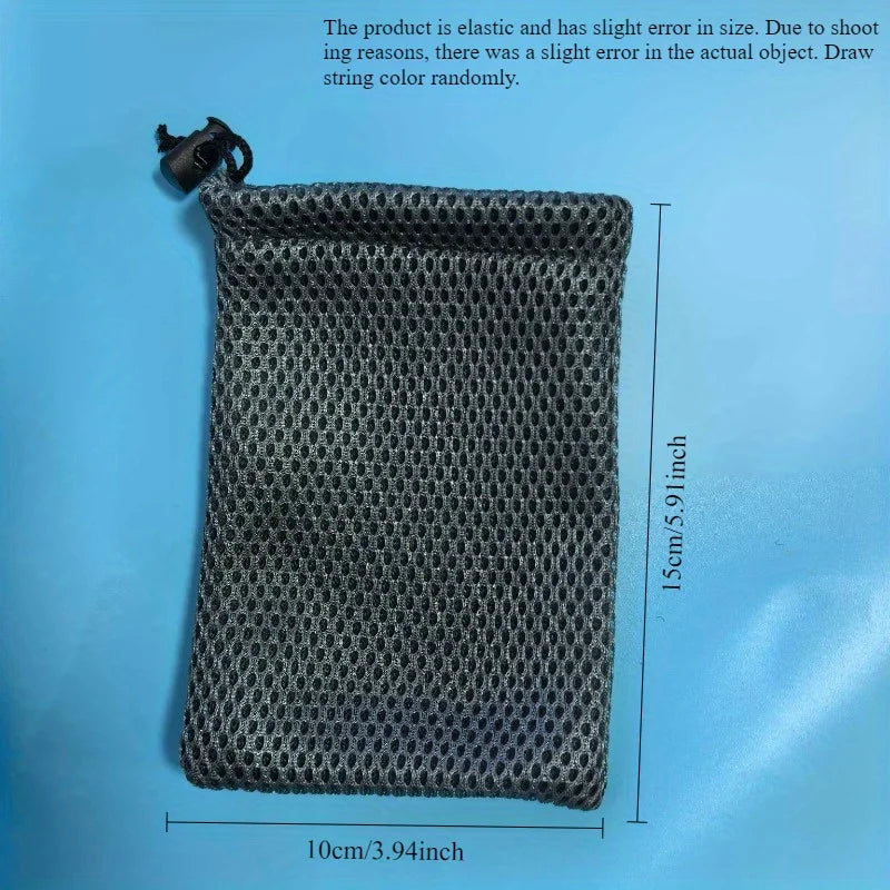 10 Pcs Nylon Mesh Drawstring Pouches – Jewelry & Accessory Bags Mesh Drawstring Pouches Axl grey 10x15cm 10pcs
