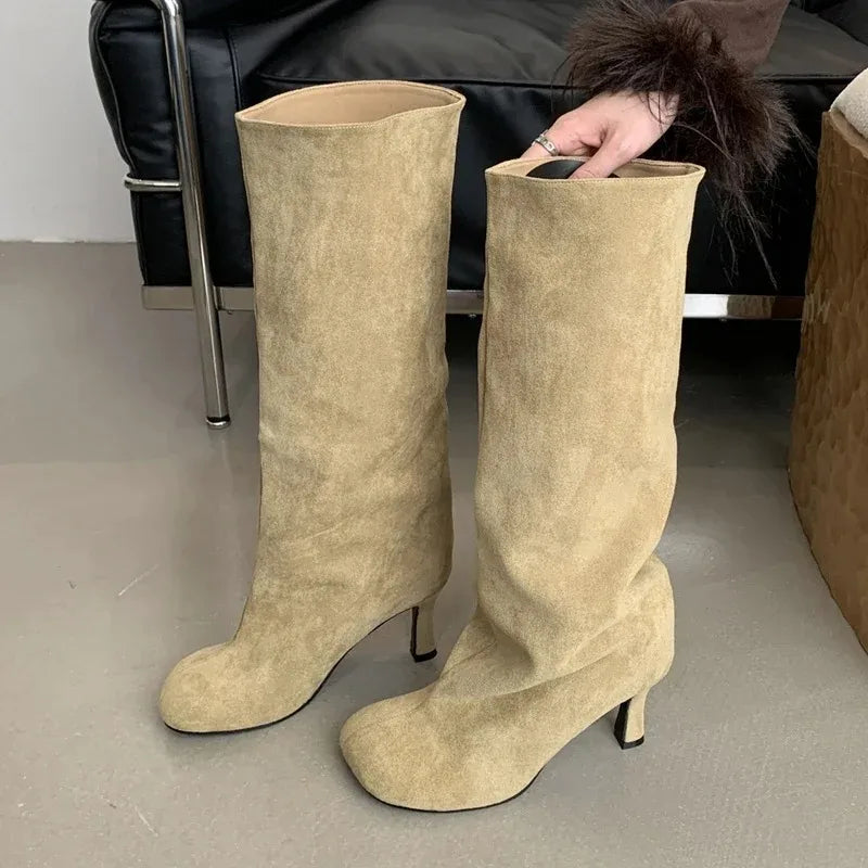 Women's Knee-High Boots | Thin High Heel Winter Long Boots Knee-High Boots Axl