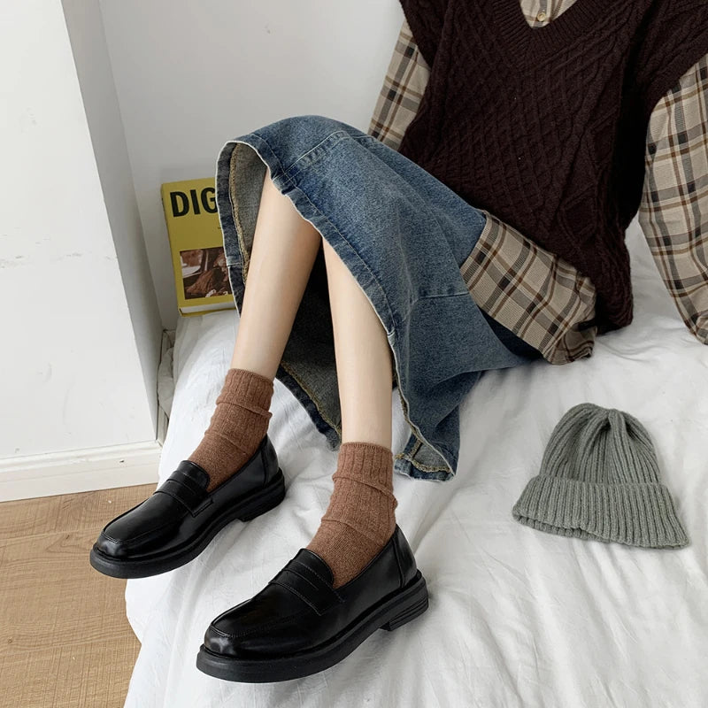 Women's Mary Jane Loafers – JK Lolita Flat Slip-On Shoes Women's Flat Loafers Axl