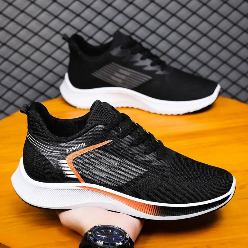 Men's Breathable Mesh Sneakers – Casual Lace-Up Walking Shoes Men's Casual Sneakers Axl
