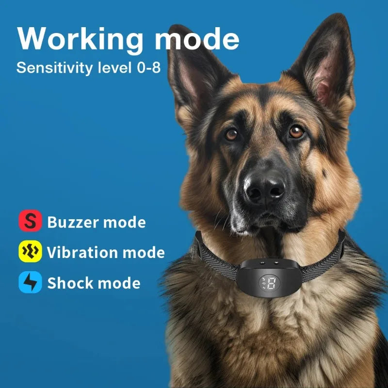 Waterproof Anti-Bark Dog Training Collar – Vibration & Beep Bark Deterrent Collar Axl
