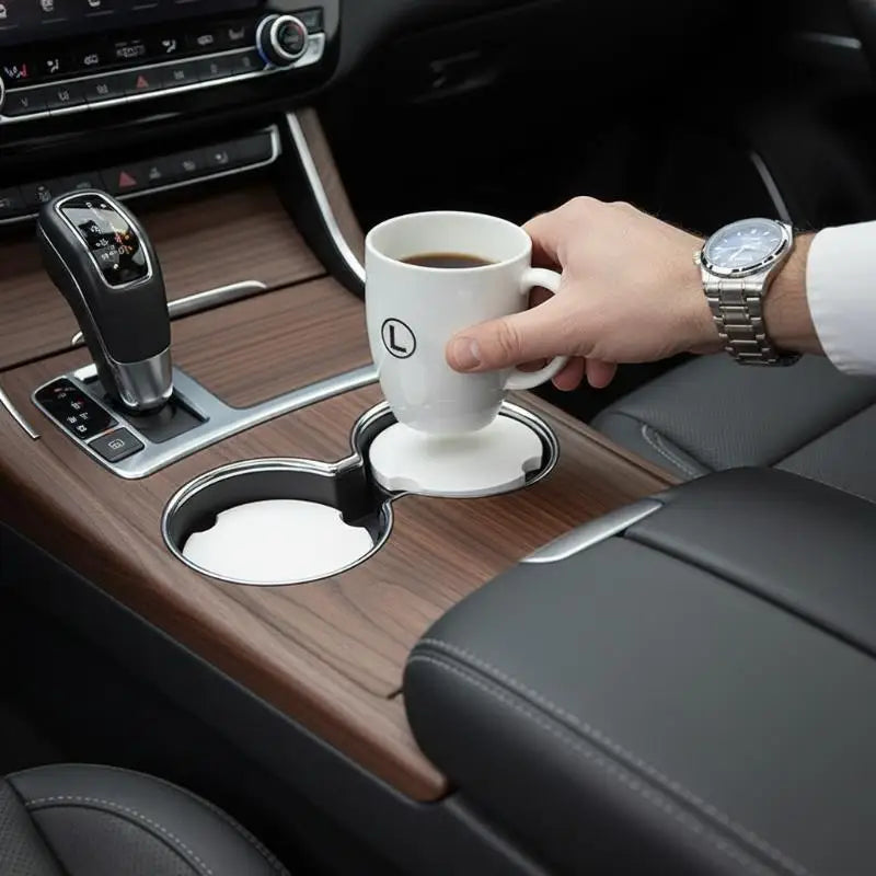 2-Pack Absorbent Ceramic Car Coasters – Universal Cup Holder Mat Car Cup Coaster Axl