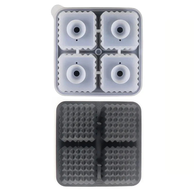 Silicone Ice Ball Mold with Lid | Round Ice Cube Tray – KEMORELA Ice Ball Mold Axl Square-Black