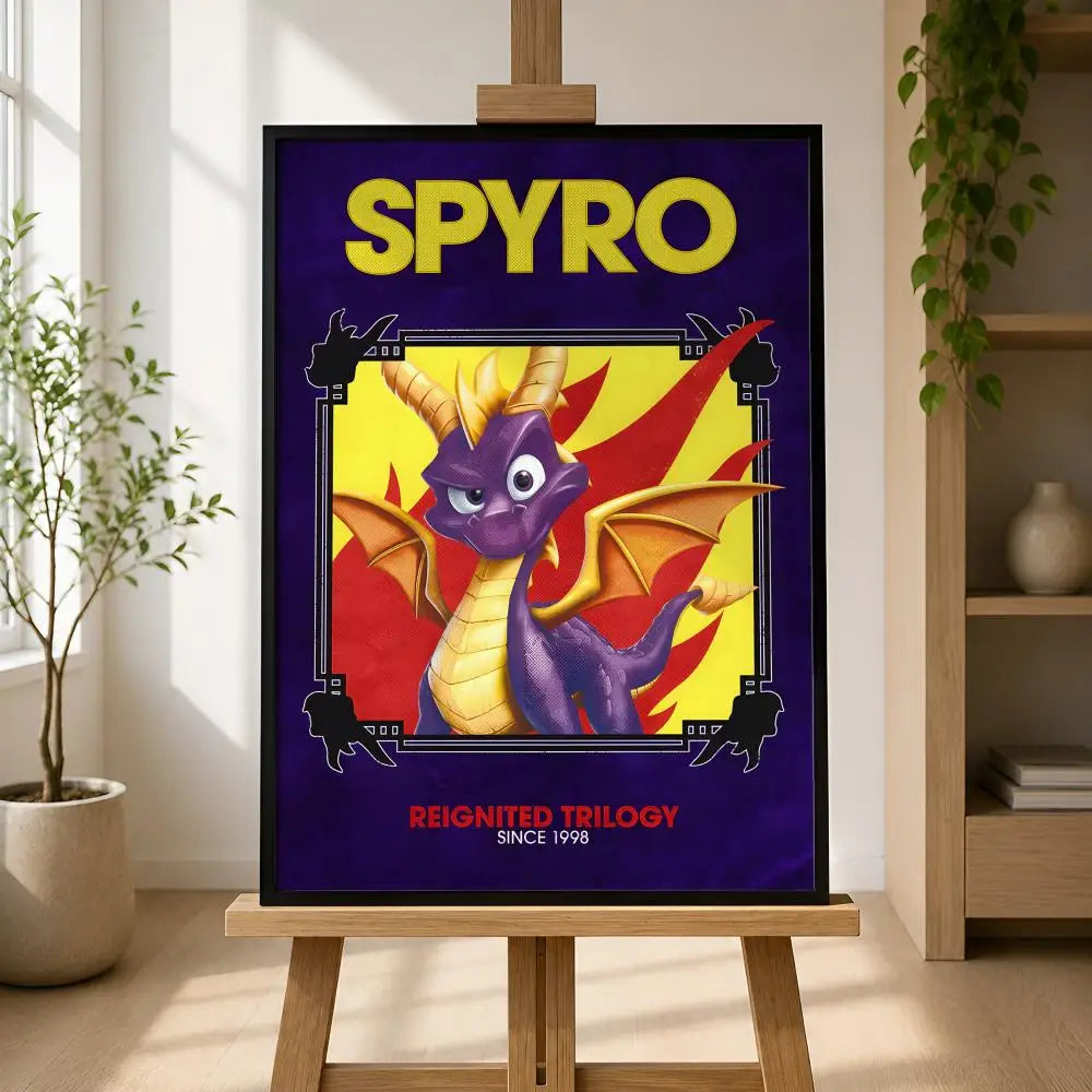 Spyro Game Waterproof PVC Wall Poster – Peel-and-Stick HD Art Wall Art Poster Axl