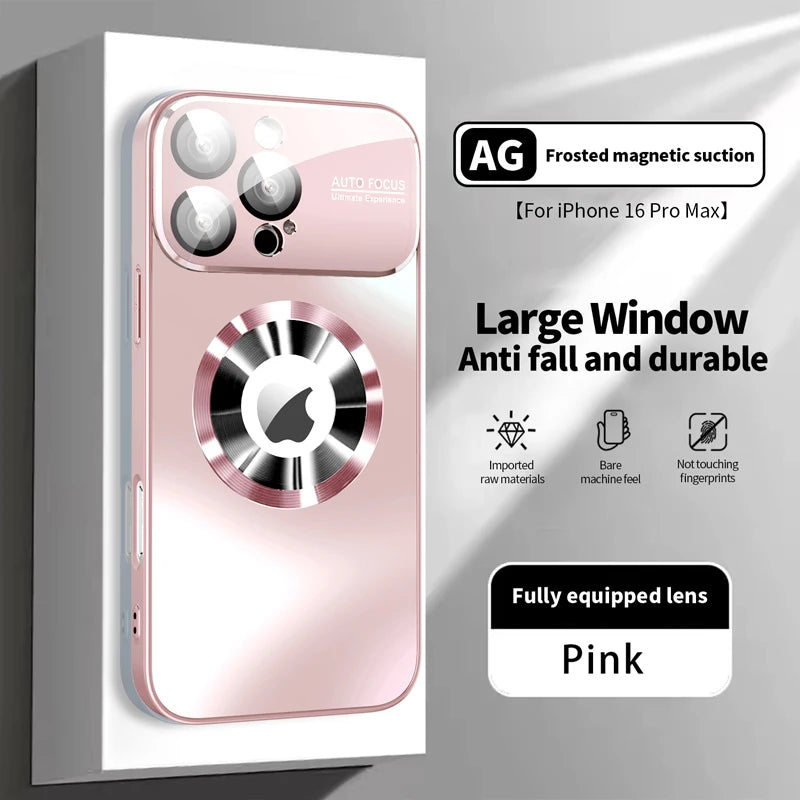 Titanium Matte MagSafe iPhone Case with Camera Lens Guard iPhone MagSafe Case Axl Pink For iPhone 11 ProMax