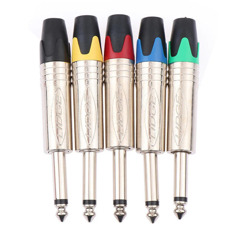 6.35mm Mono Audio Plug with Mute Function | Metal Jack Connector Audio Jack Connector Axl