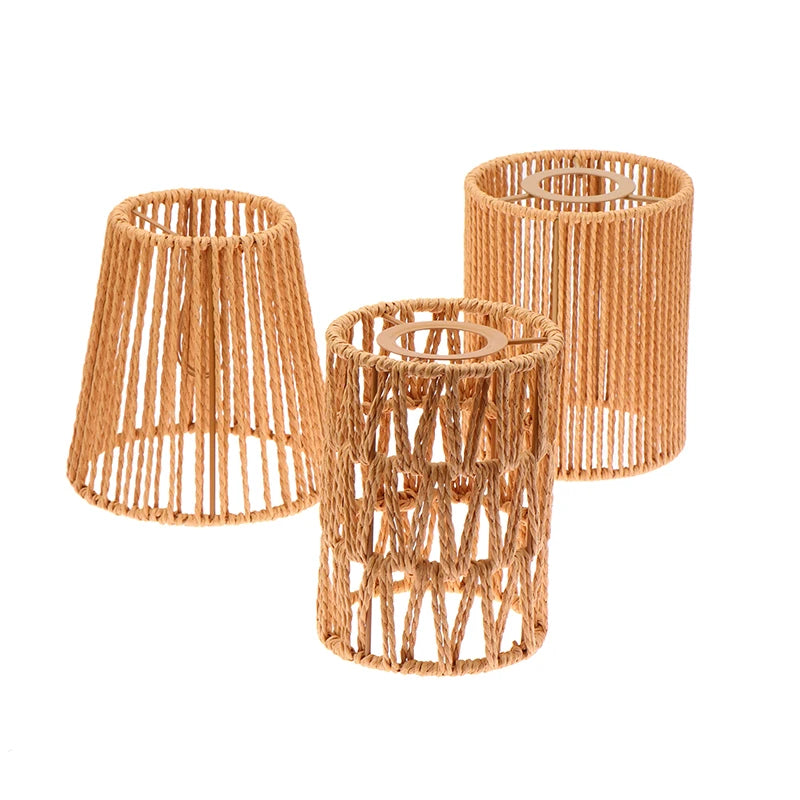 Vintage Handmade Woven Rattan Lampshade – Hanging Light Shade Hanging Lamp Shade Axl