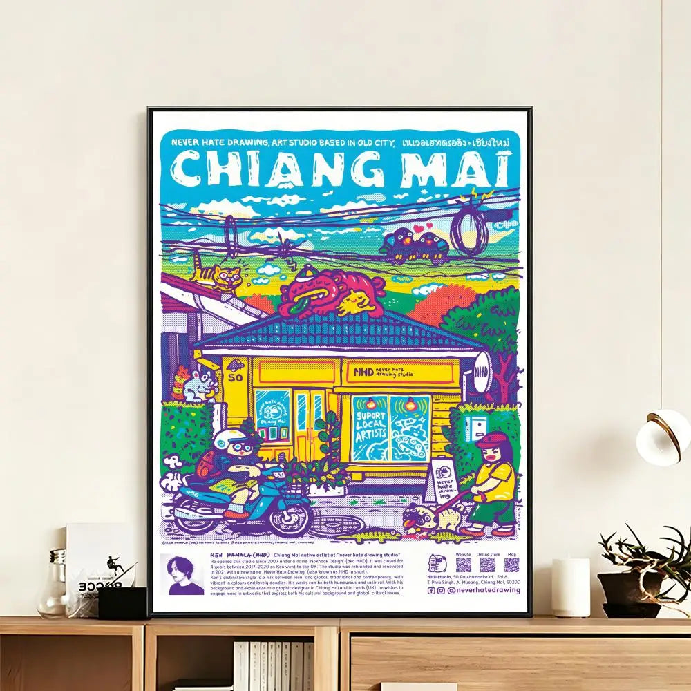Thailand Pattern HD Wall Poster – Waterproof Sticky Décor Wall Art Poster Axl
