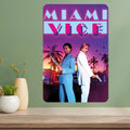 Miami Vice Classic TV Show Metal Poster Sign | Retro Wall Art Metal Wall Sign Axl aluminum sign aluminum 14x20cm