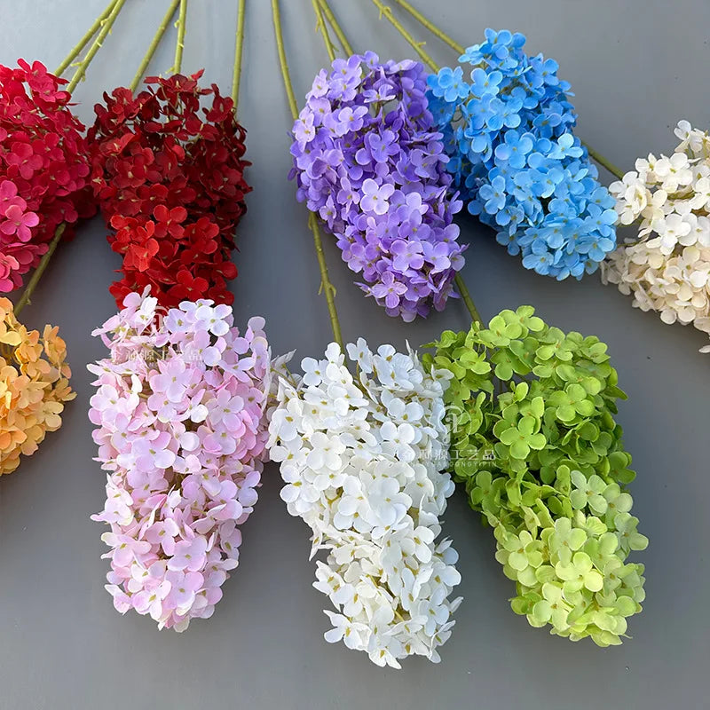 Artificial Hydrangea Flower Branch 87cm Silk Hortensia Stem Artificial Flower Stem Axl