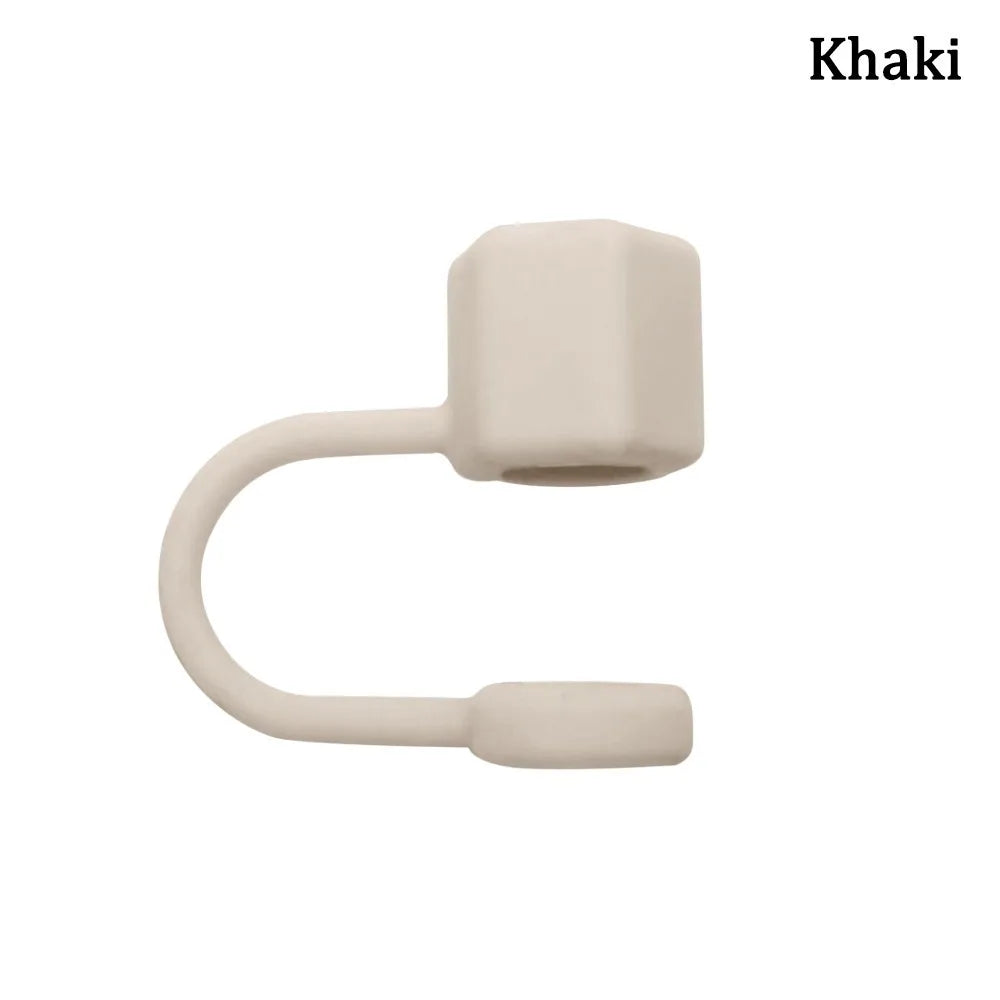 Silicone Straw Caps 3-Pack – 10mm Dustproof Straw Toppers Straw Accessories Axl Khaki