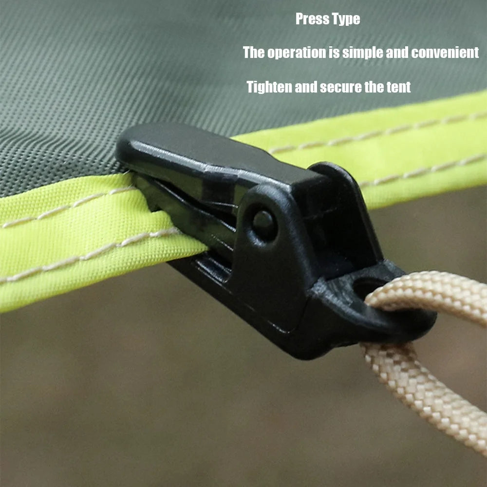 10-Pack Tarp Clips Snap Hangers – Camping Awning Clamps Tarp Clips Axl