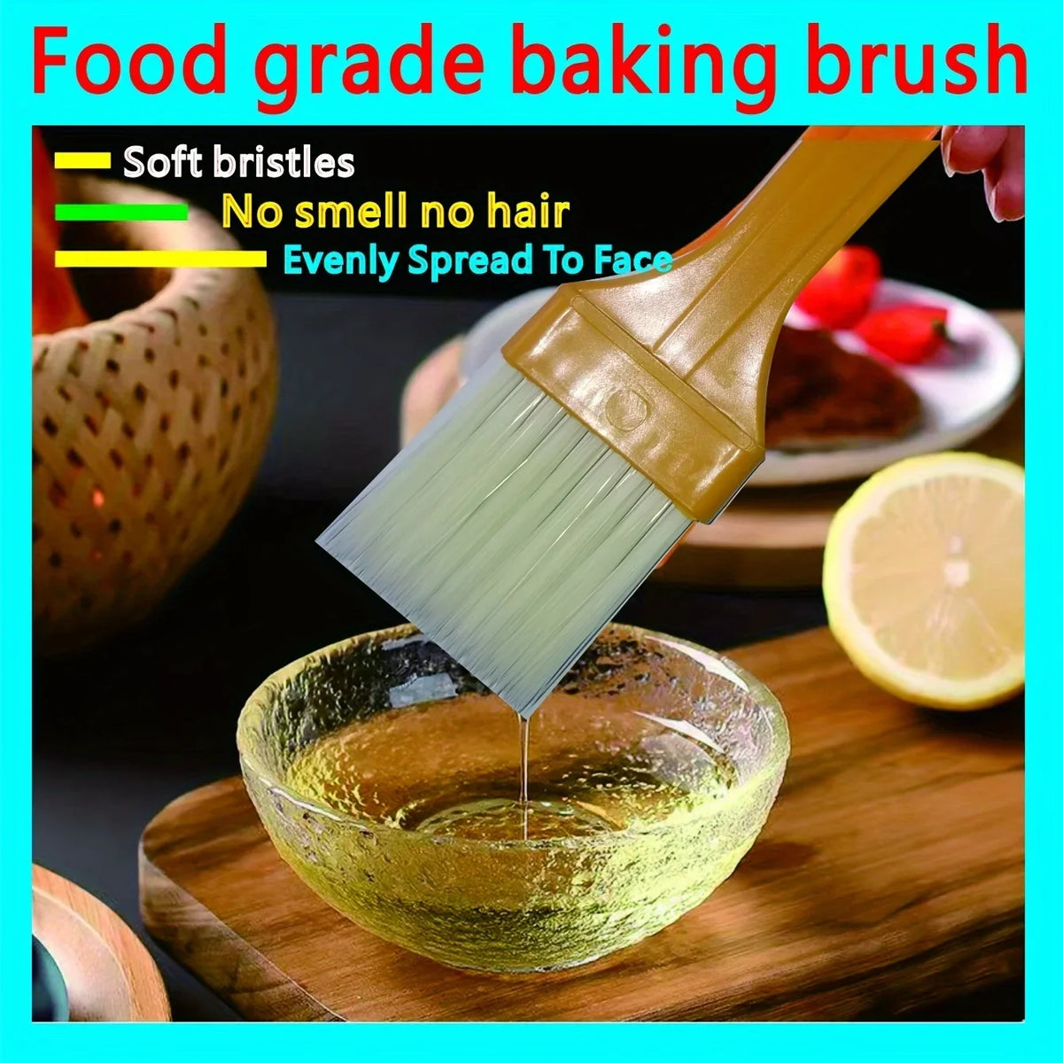 6-Inch Pastry Basting Brush with Hook Handle | BBQ & Baking Pastry Basting Brush Axl