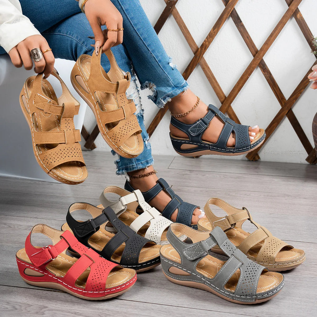 YBQJOO Women's Wedge Sandals – Thick Sole Cross-Strap, US 5–14 Wedge Sandals Axl