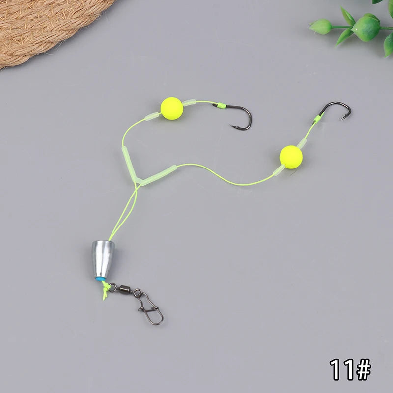 Double Hook Carp Hair Rig – Anti-Eject Ready Made Fishing Rig Carp Fishing Rig Axl Hook 11