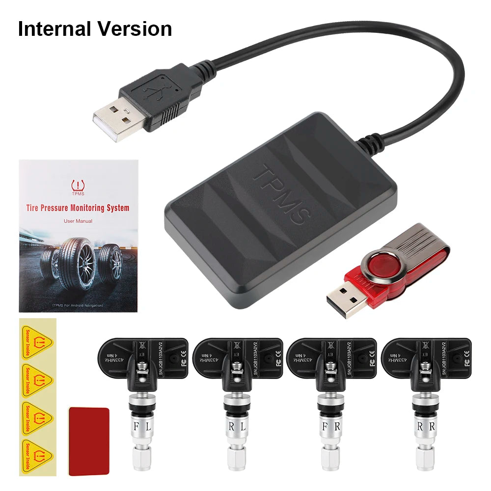 USB TPMS for Android Car Radio – Tire Pressure Monitor System Tire Pressure Monitor Axl Internal