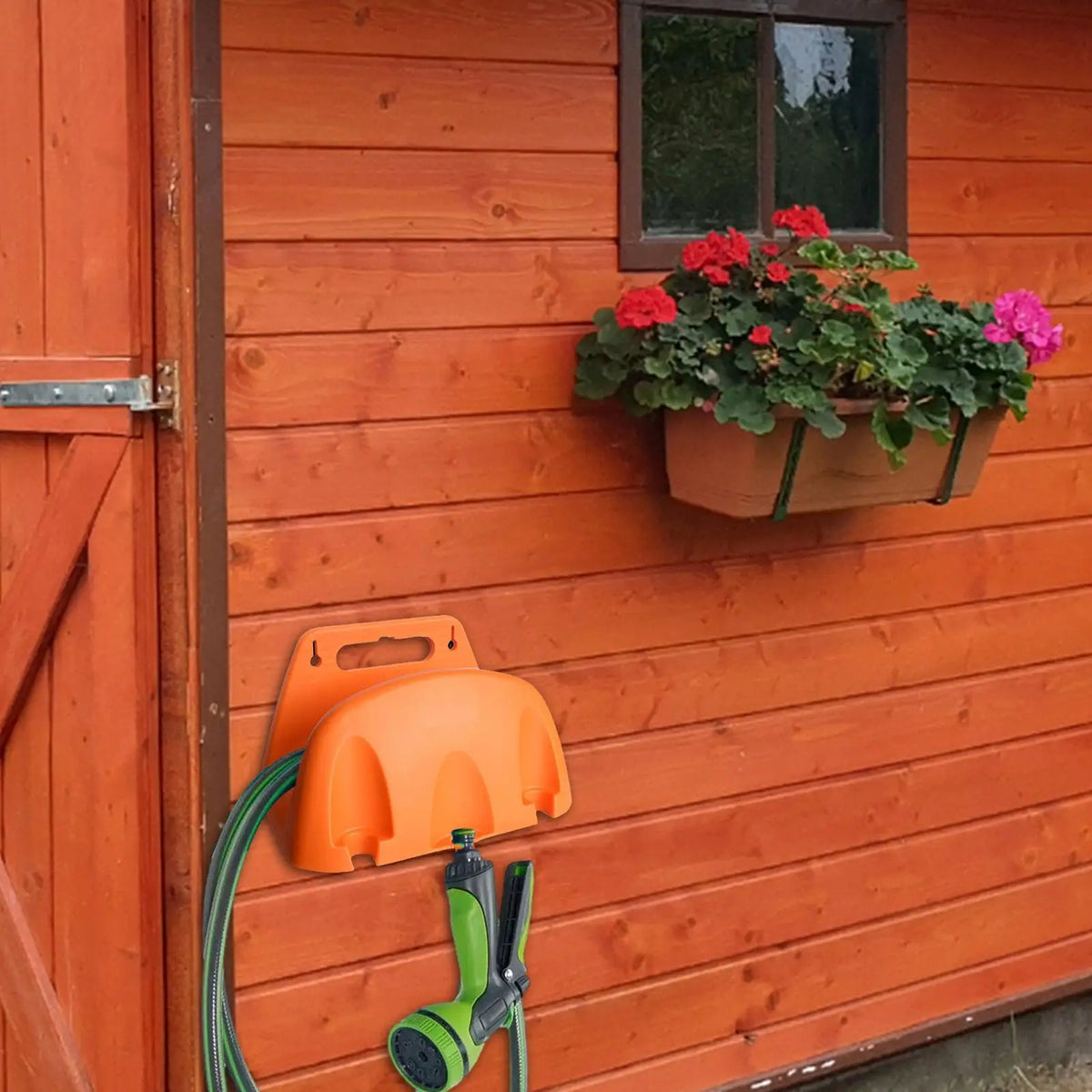 Wall-Mount Garden Hose Holder – Outdoor Hose Organizer Hose Holder Axl