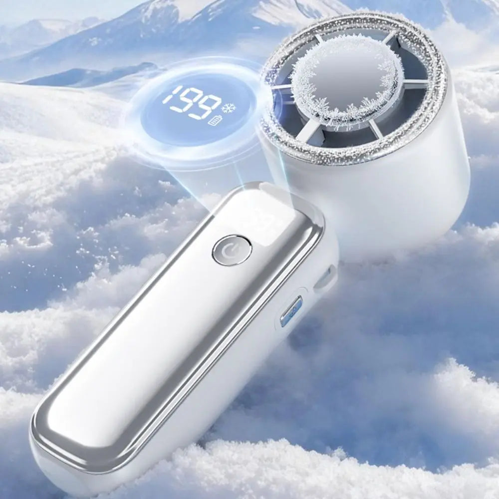 USB Rechargeable Mini Handheld Fan – 199 Speeds & Display Handheld Fan Axl