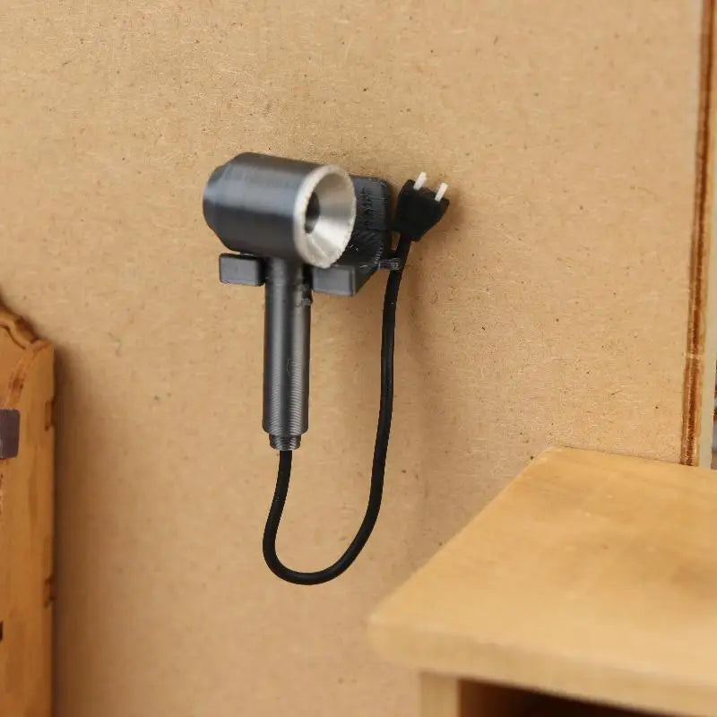 1/12 Scale Miniature Wall-Mounted Hair Dryer Dollhouse Accessory Dollhouse Accessory Axl