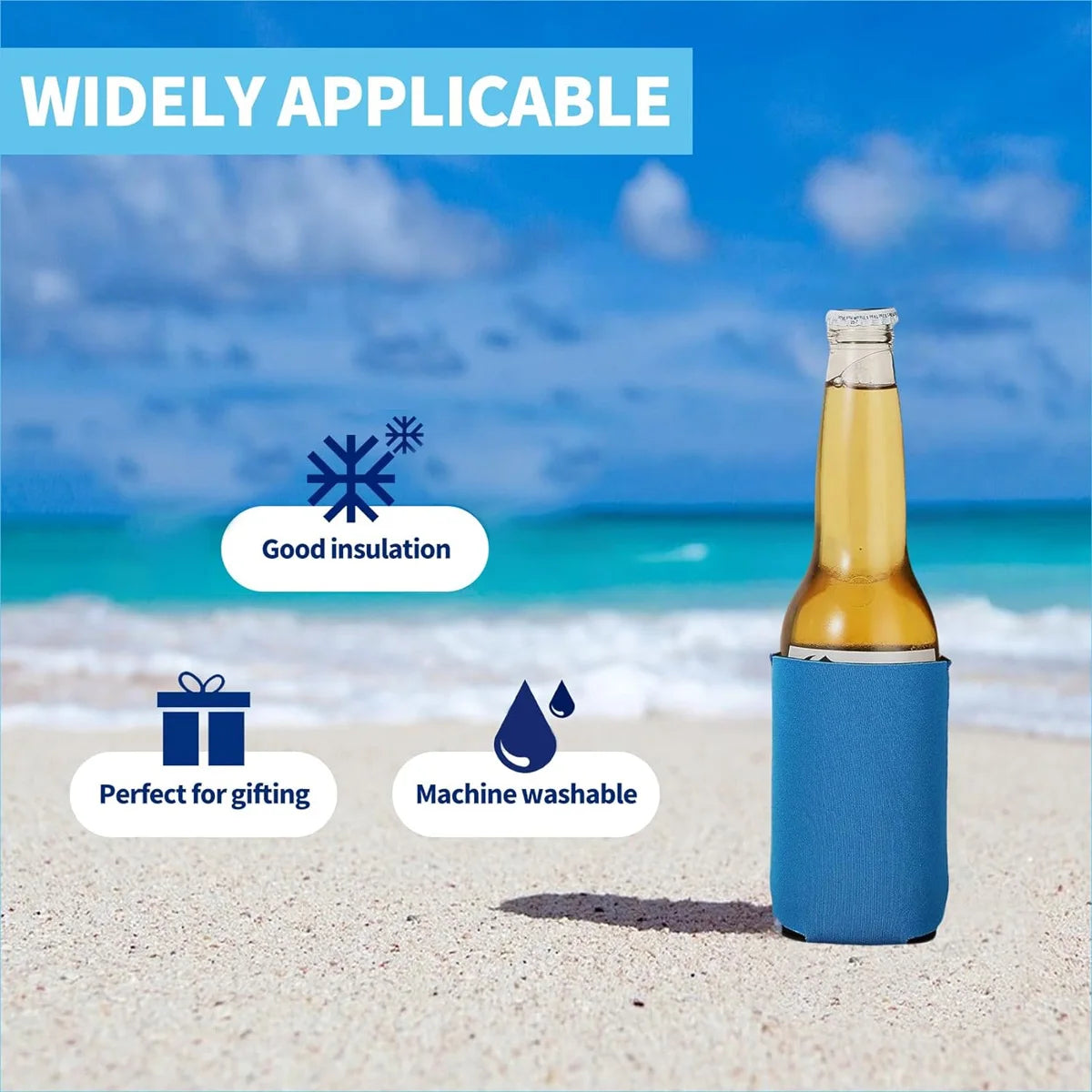 8-Pack Collapsible Can Cooler Sleeves – Multicolor Drink Coolies Can Cooler Sleeves Axl