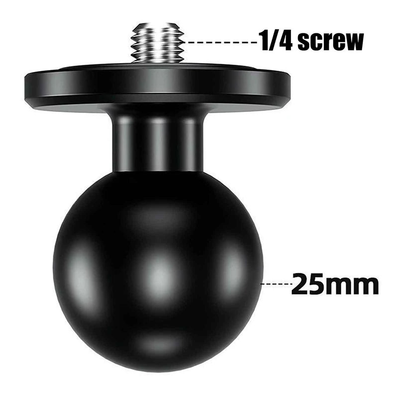 1" Ball Mount Head Adapter 1/4" Thread – Action Camera Arm Camera Mount Adapter Axl